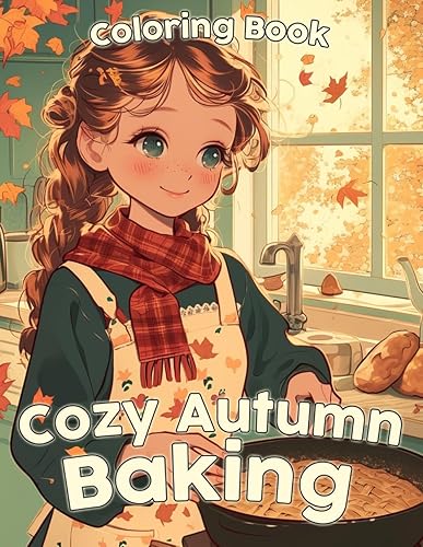 Cozy Autumn Baking Coloring Book: Explore Festive Kitchen Vibes Coloring
