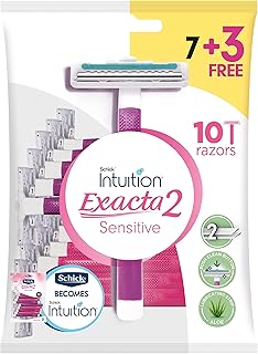 شفرة حلاقة نسائية اكزاكتا 2 من شيك للبشرة الحساسة 7+3