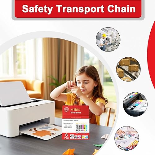 Miniatura 6 de PGI-225 CLI-226 - Cartuchos de tinta (6 unidades, PGBK BK C Y M) compatibles con PGI225 CLI226 Reemplazo de color para Canon 225 226 Cartucho de