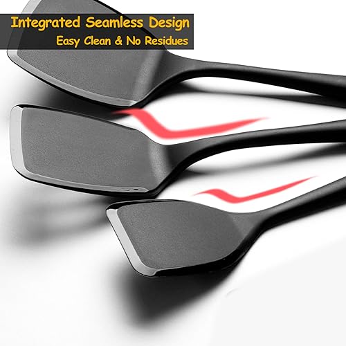 Miniatura 5 de Juego de espátulas de silicona, espátula de silicona resistente al calor de 600 F para cocinar, utensilios de cocina antiadherentes y antiarañazos