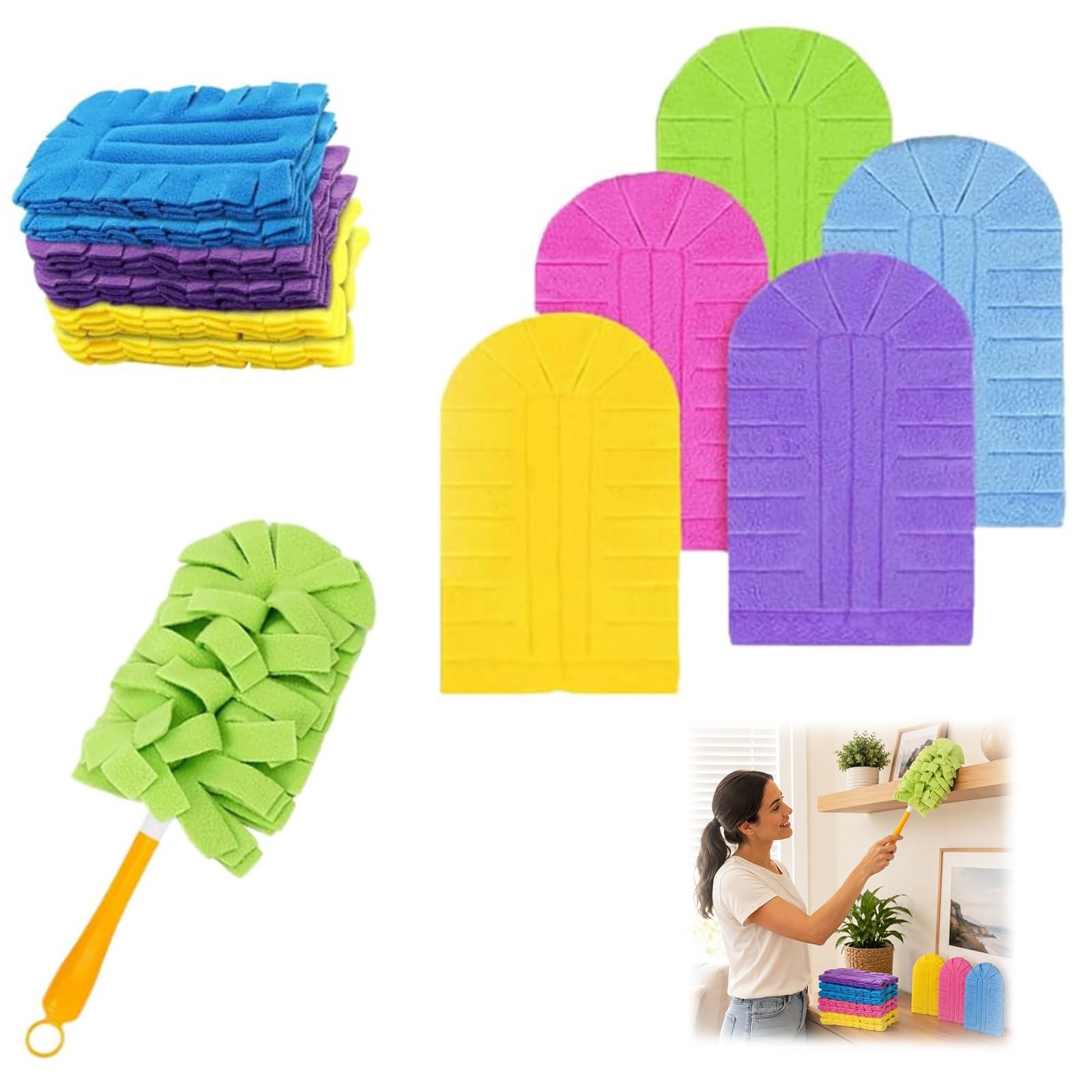 Reusable Microfiber Duster with Washable Refills, 13 Inch
