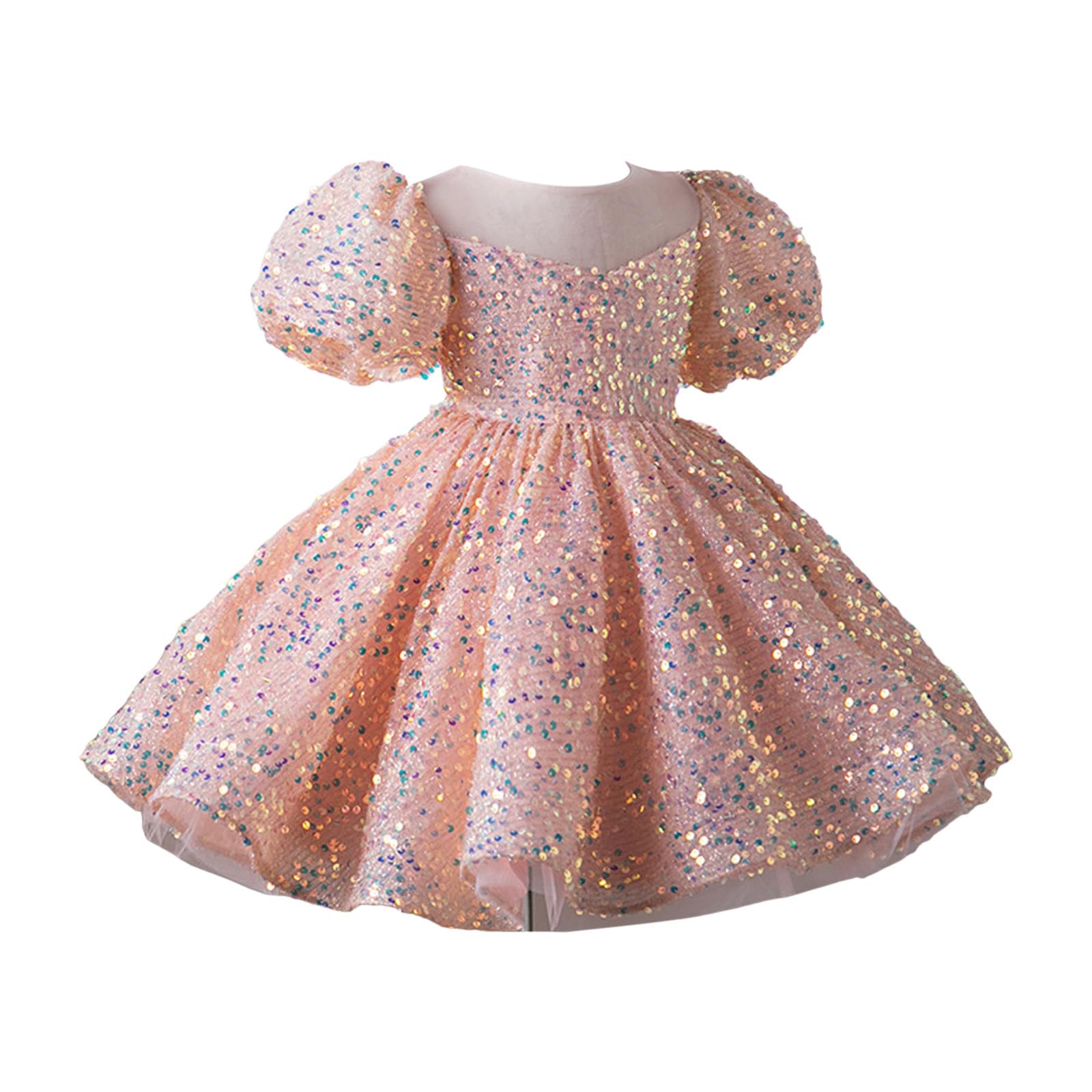 Generisch Kleinkind Kinder Mädchen Niedliches Kleinkind Pailletten Glitzer Party Karneval Kleid Prinzessin Formales Kleid