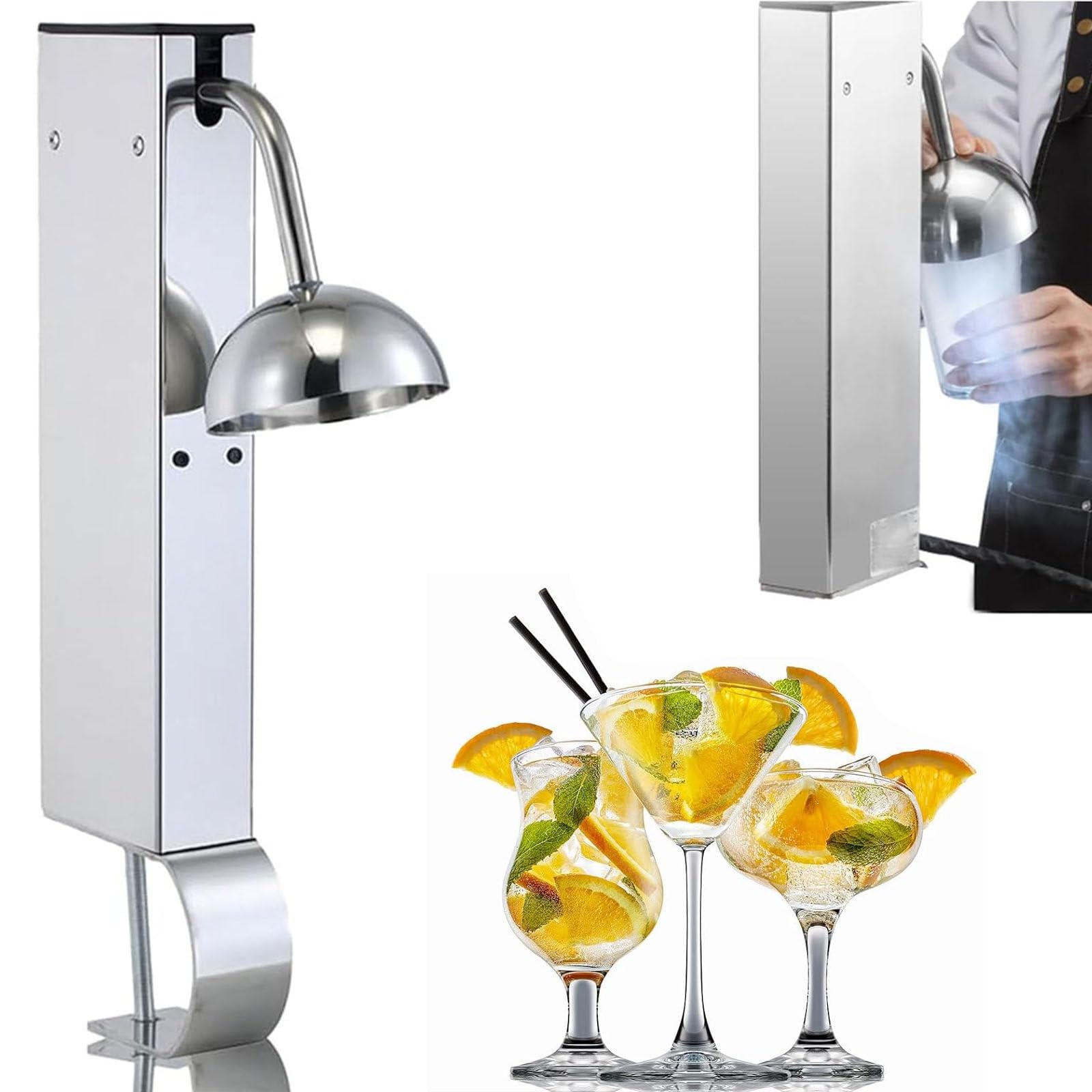 Glass Froster CO2 - Enfriador de CO2 para enfriamiento instantáneo de tazas y vasos, perfecto para bares, restaurantes y cocinas