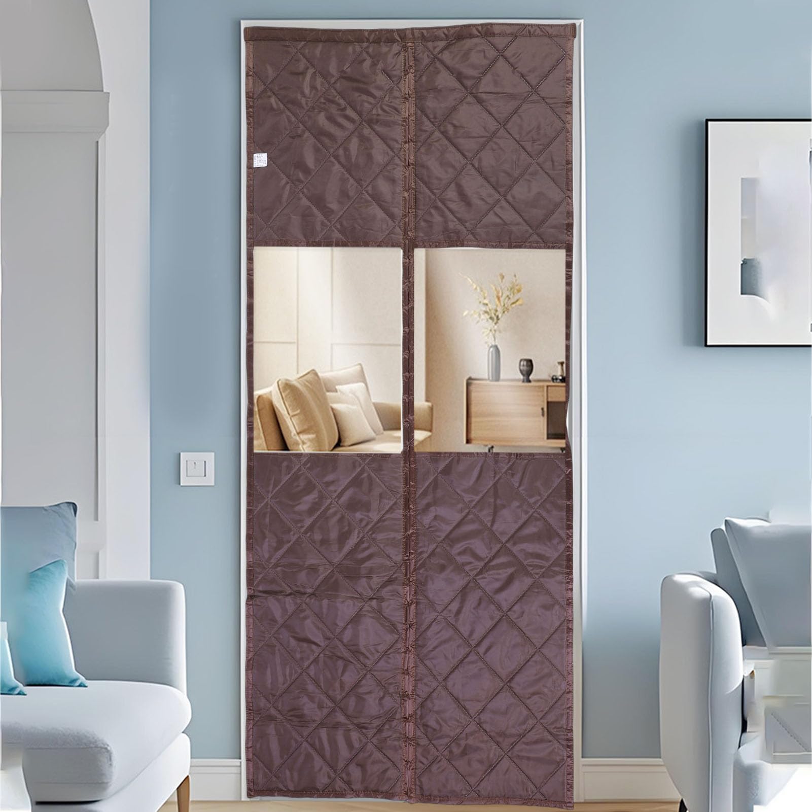 Walfront Rideau Magnétique Thermique pour Porte, 100x200cm