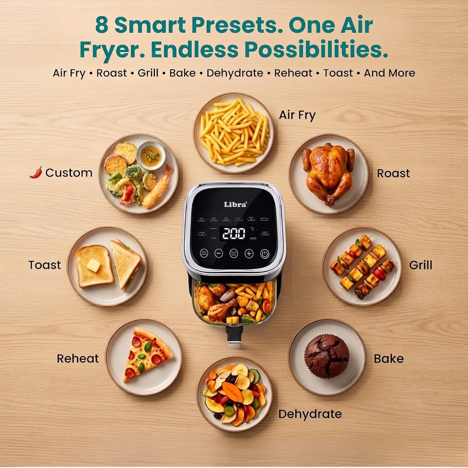 Libra Glass Air Fryer Oven - Healthy & Versatile -6
