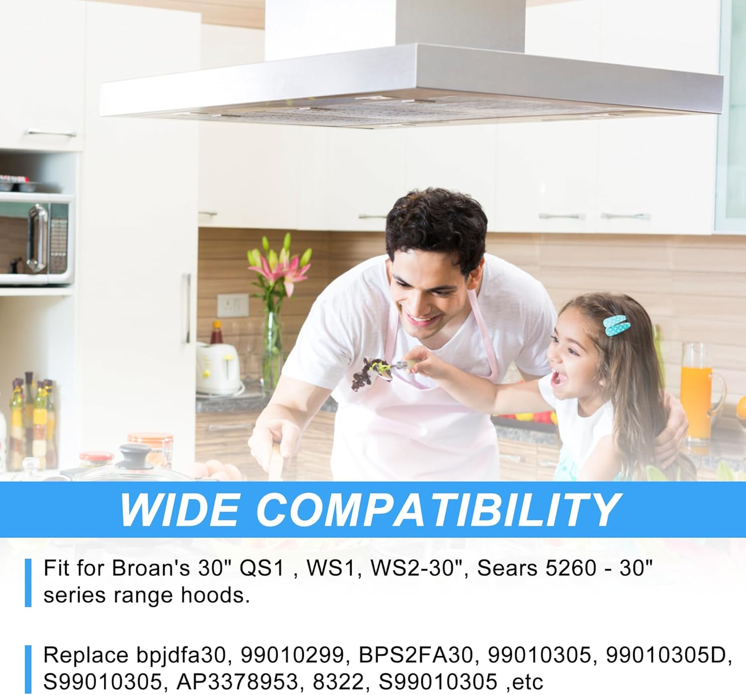 4 Pcs BPS1FA30 Range Hood Grease Filter 11-3/4" x 14-1/4" x 3/8" Multi-layer Aluminum Mesh - Fit for Bro.an Nu.Tone Allure Range Hood Filter,Replaces 99010299 BPS2FA30 99010305 by TOMOON