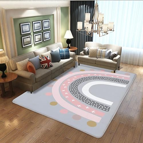 Miniatura 7 de MELONE Alfombras de arcoíris para niñas de 8 a 12 años, decoración de habitación Kawaii para sala de estar, dormitorio, aula, sala de juegos,