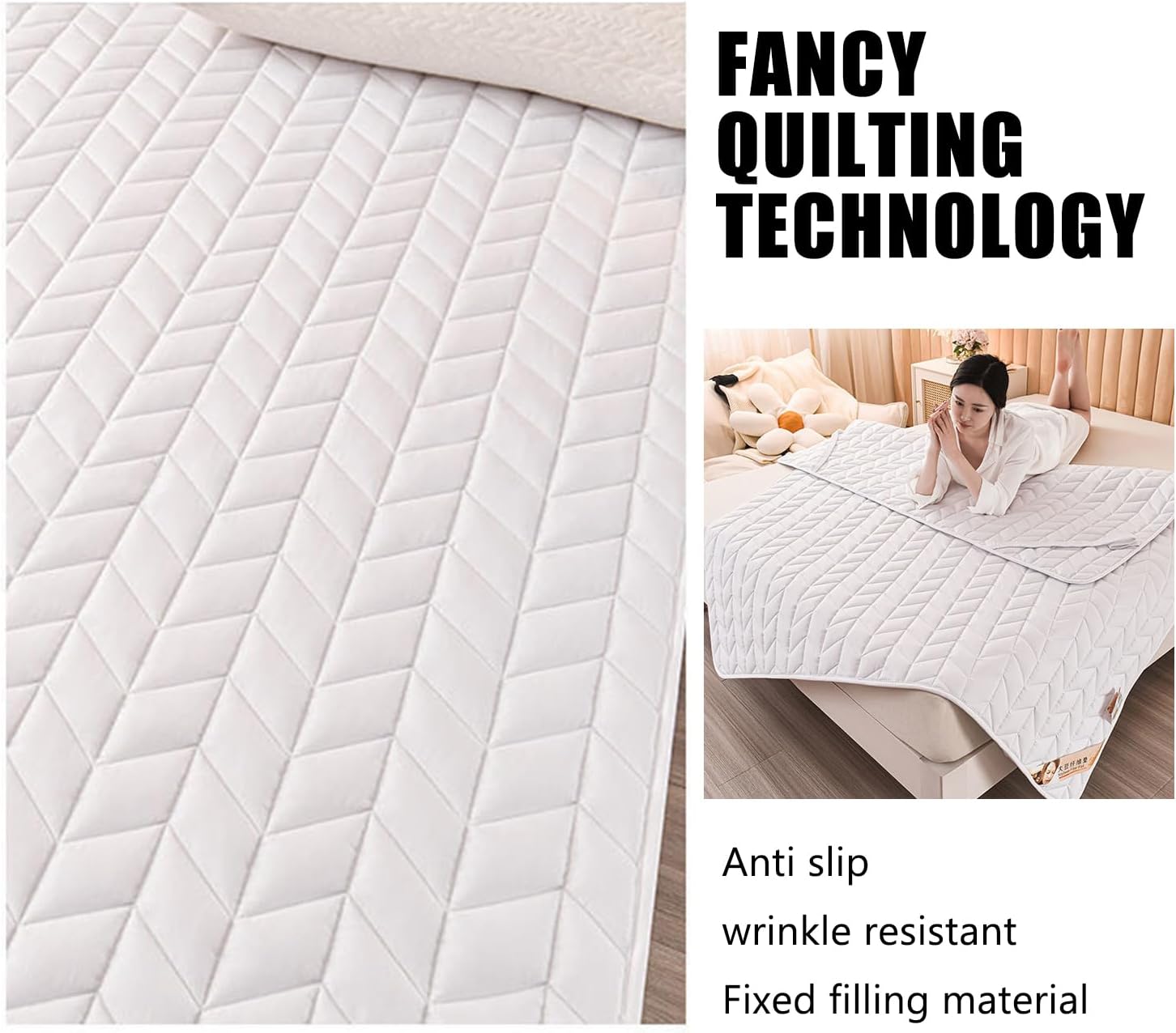 Gray,150 * 200cm(Queen),LDLCYCN Thin Mattress Protector Pad with Elastic Straps Japanese Floor Mattress Cover Foldable Futon Mattress Topper Protector Camping Mat for Student Dormitorie
