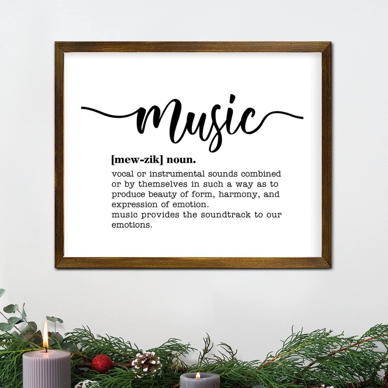 Amazon.com: Music Noun Definition Typography Art Print Frame Wall