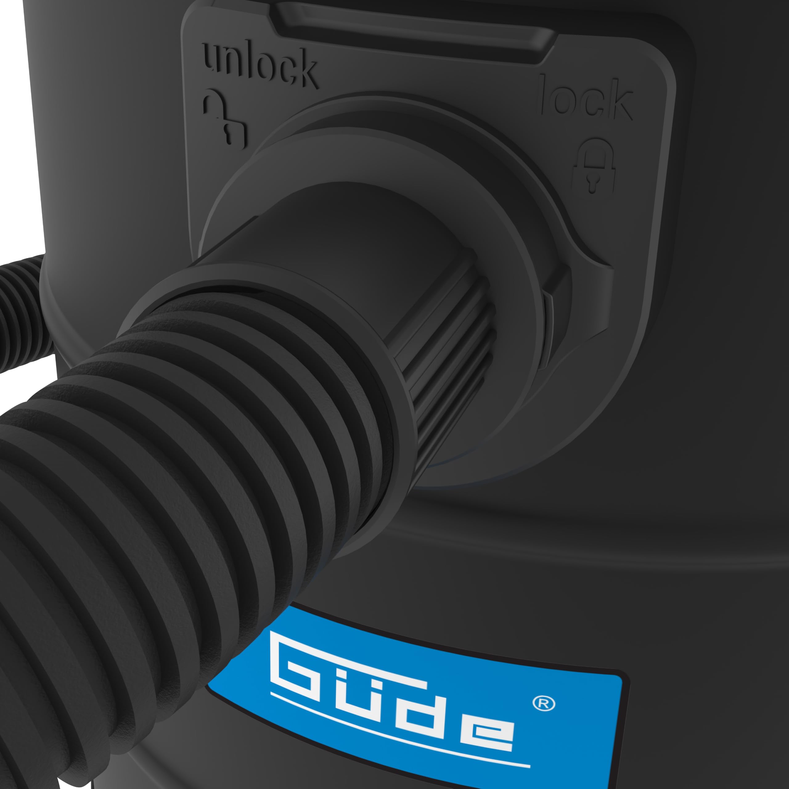 Güde GA 18-1200.1R - Aspiratore per cenere, 230 Volt, 1200 Watt, 18 kilopascal, contenitore da 18 litri, con filtro HEPA, funzione autopulente, tubo di aspirazione in metallo e tubo di aspirazione in