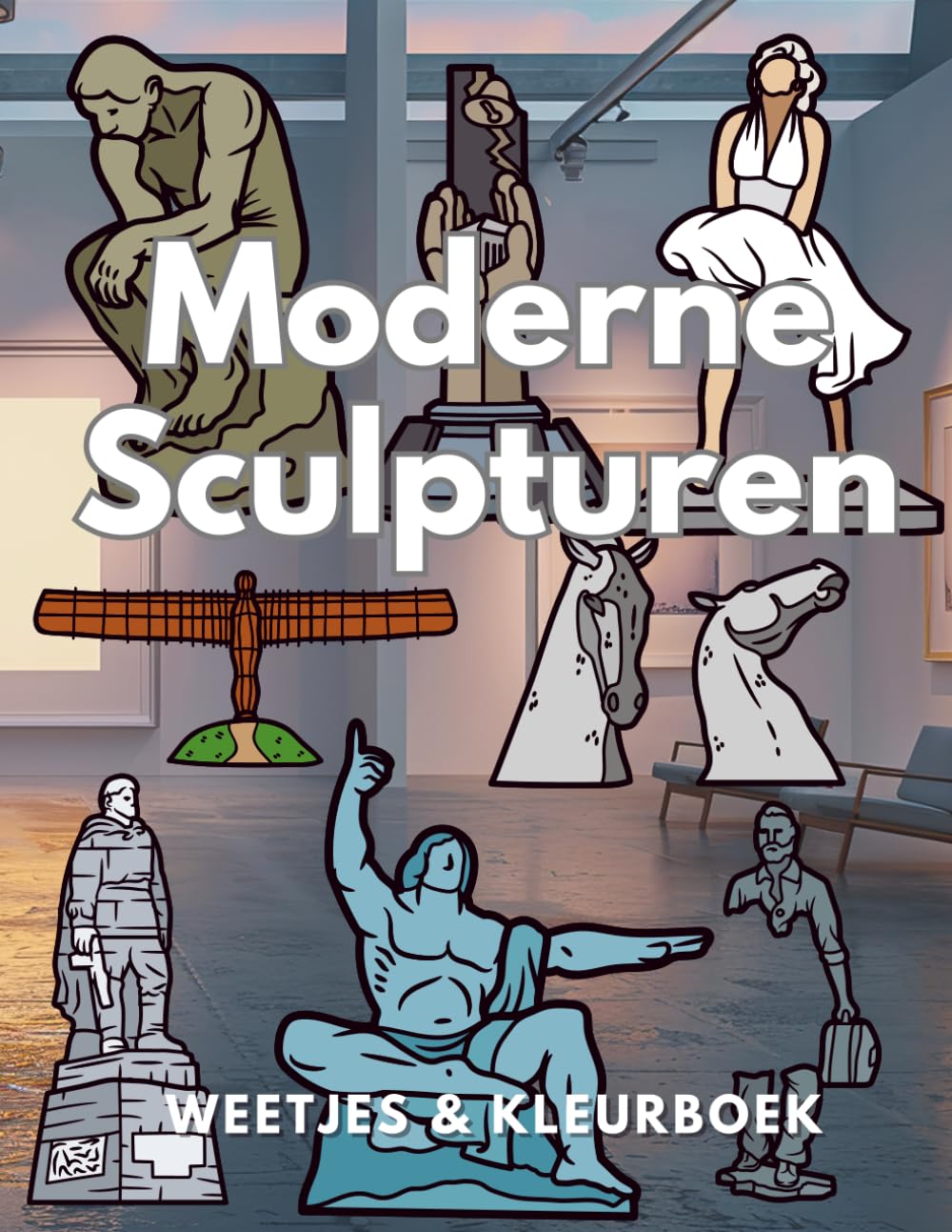 Moderne Sculpturen: Feiten & Kleurboek: Activiteitenboek voor kinderen van 4 tot 16 jaar