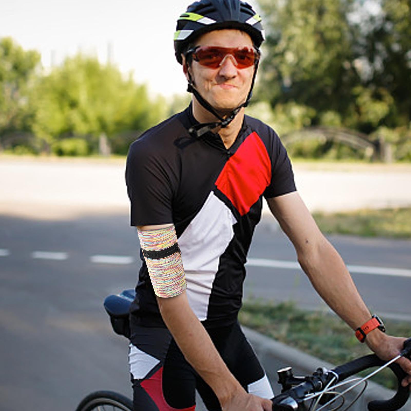 pologmase Brazalete para teléfono, bolsillo deportivo de secado rápido con cremallera | accesorios antideslizantes para correr de alta capacidad, soporte de entrenamiento para teléfono móvil
