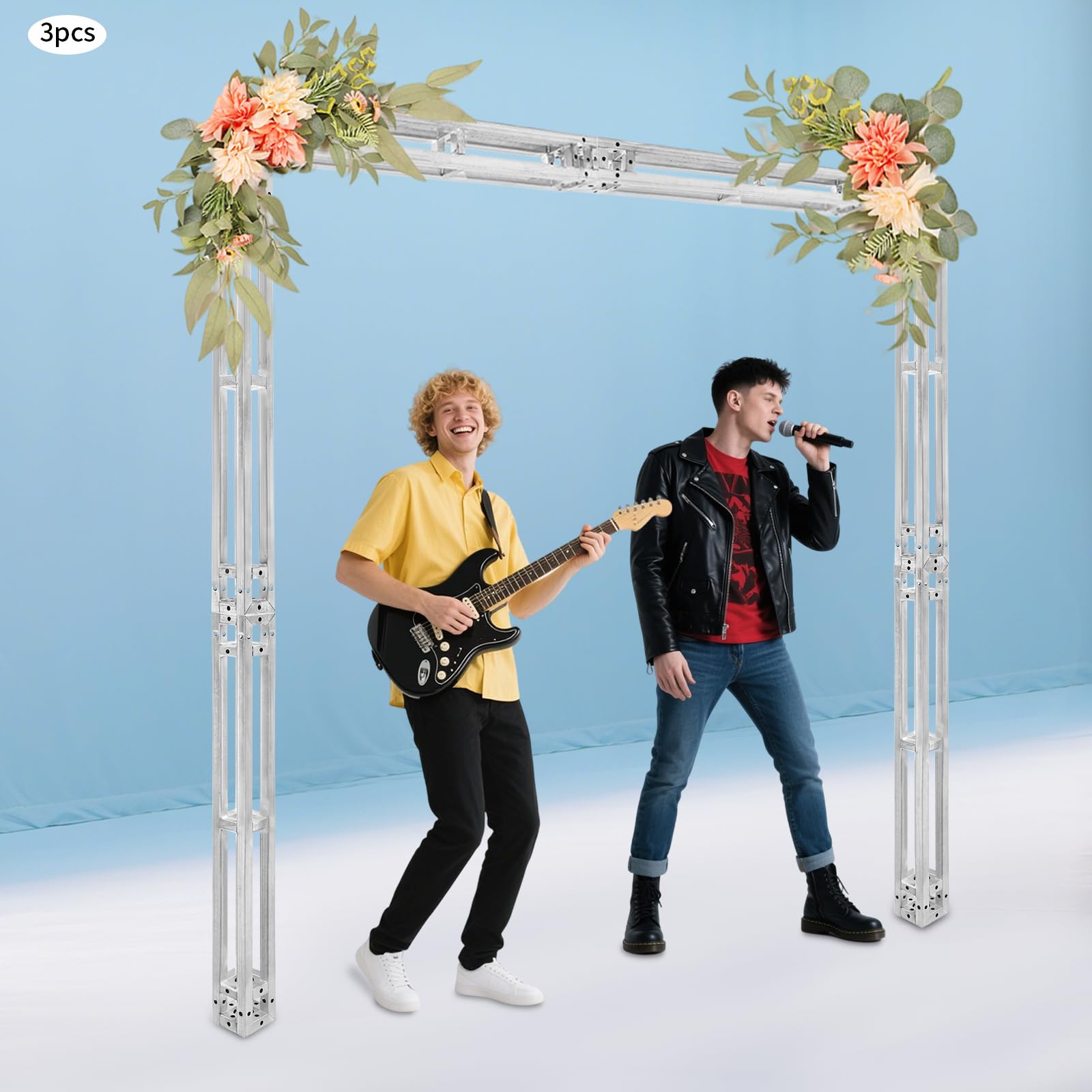 Juego de 3 barras de acero galvanizado para escenarios, para eventos, conciertos y exposiciones