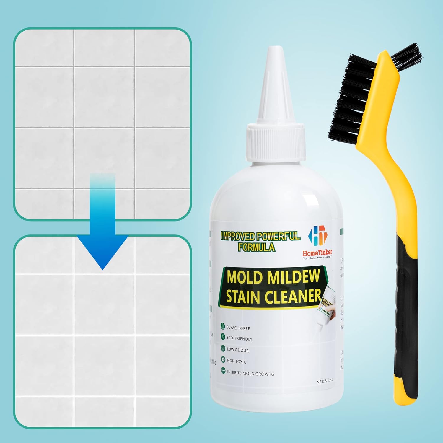 HT HOMETINKER Mold and Mildew Remover Gel for Bathroom Tiles and Grout