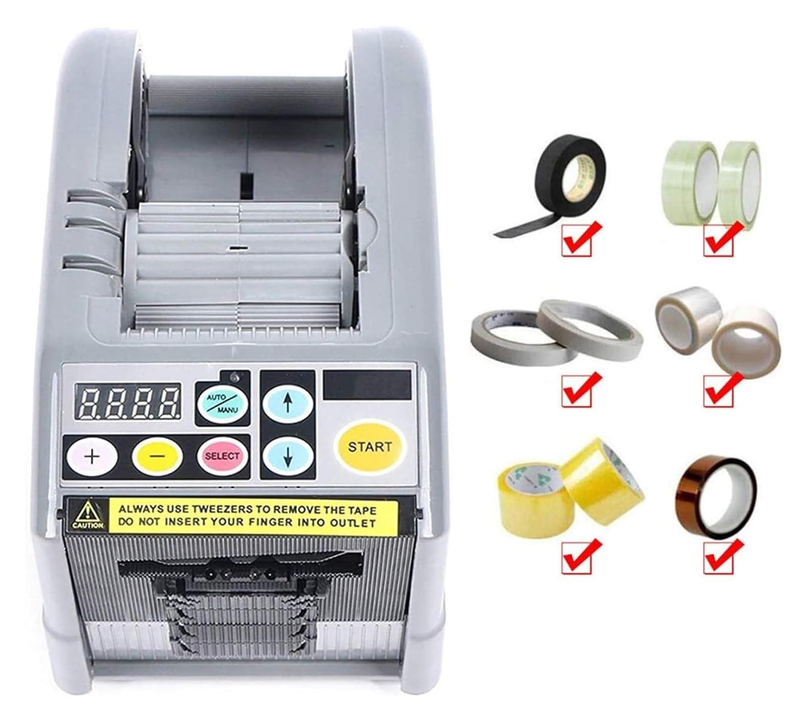 Dispensador de Cinta Automático, Distribuidor automático de cinta adhesiva, dispensador eléctrico de bandas, cortador, for oficina y hogar