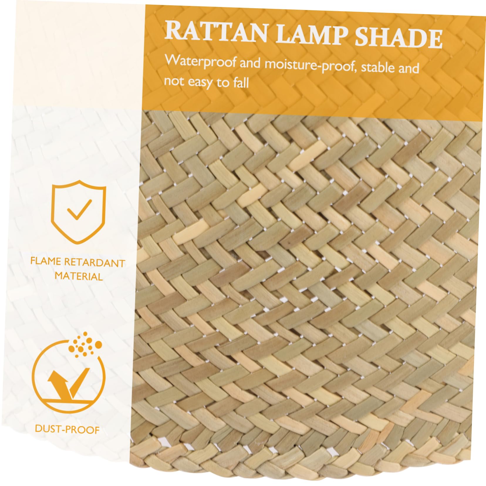 SHINEOFI Pantalla Mesa De Ratán De Estilo Rústico Cubierta Decorativa Para Lámparas De Mesa De Natural y Elegante