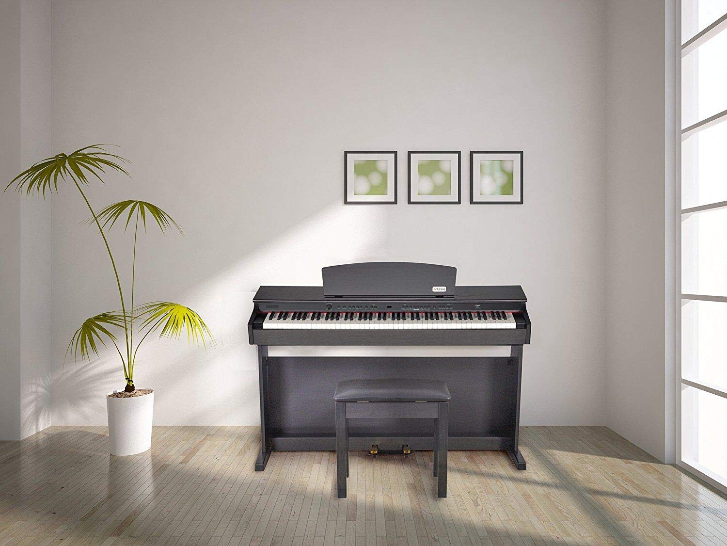 Artesia DP-2 Series 88 tasti ponderati Consolle tradizionale con panca abbinata, palissandro scuro