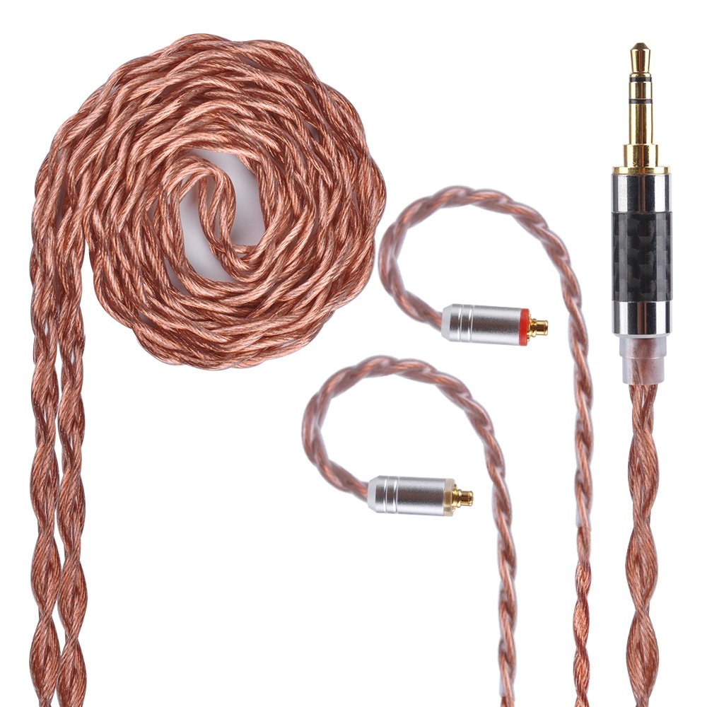 KBEAR Palm Thunder - Câble Audio 4.4mm MMCX 120cm Pour écouteurs IEM - Câble Plaqué Argent OCC - Compatible Shure, Sony, FiiO