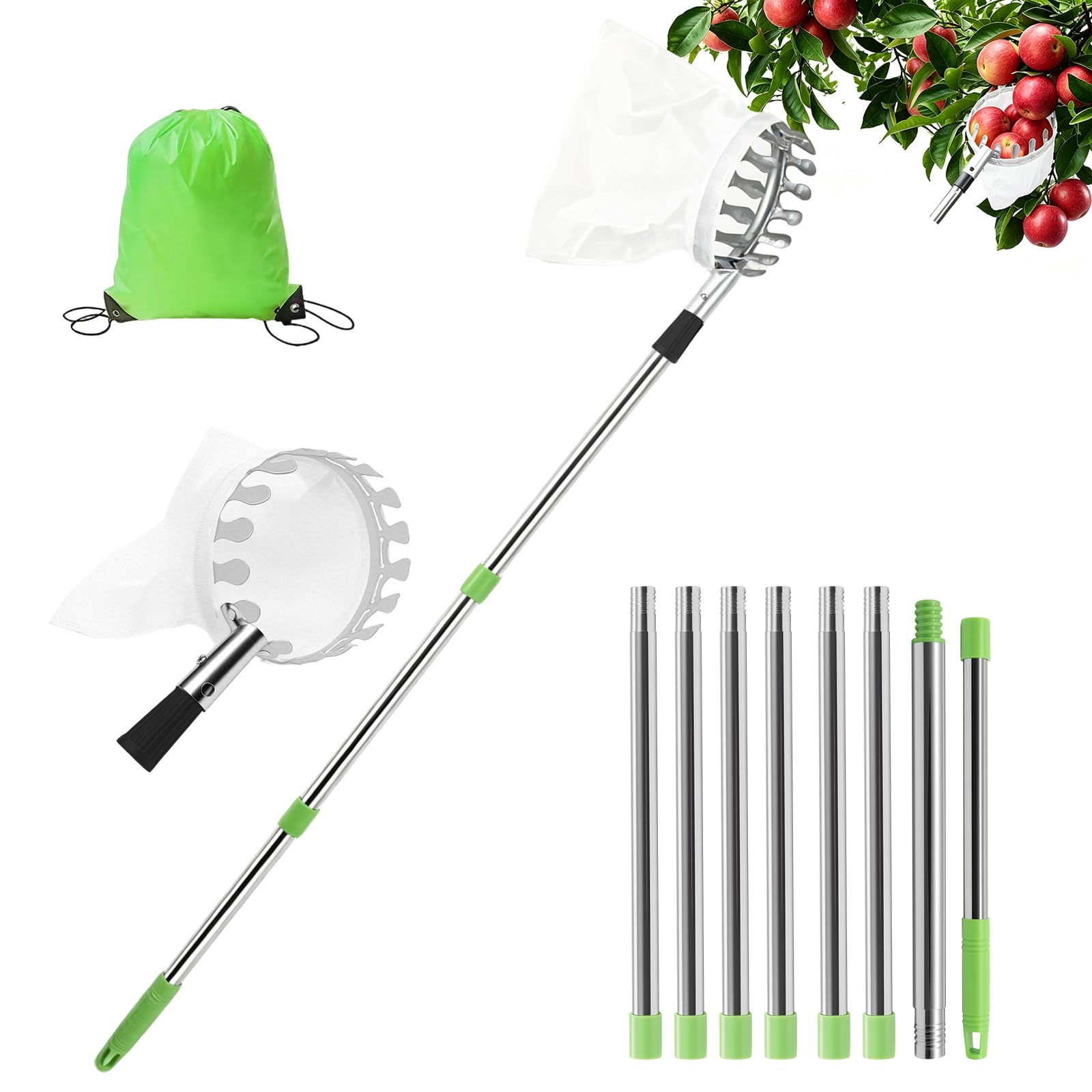 Cueille Fruits à Manche Télescopique, Longueur Réglable