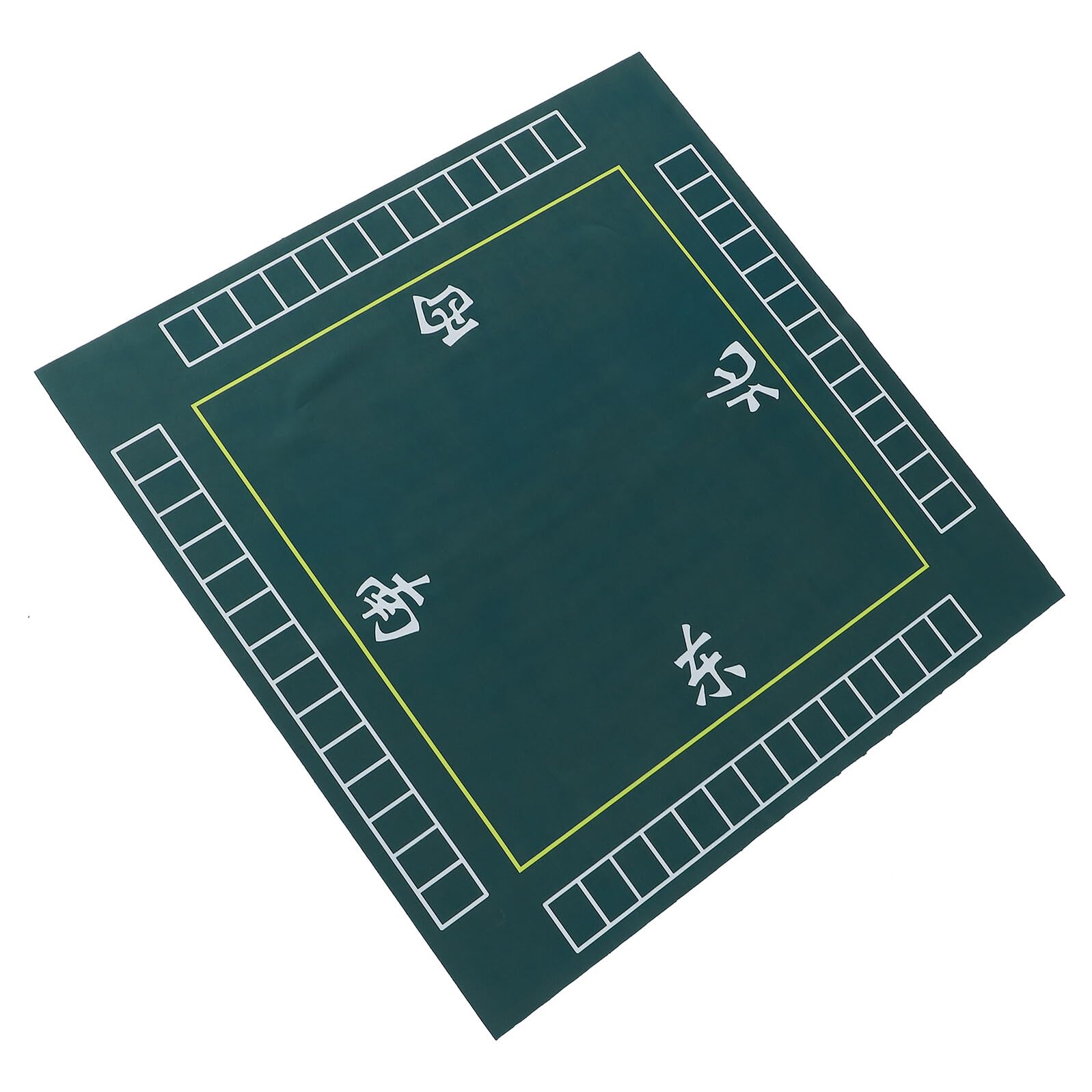 Tappetino Quadrato Verde per Tavolo da Gioco Mahjong e Carte, in Poliestere e Gomma Design Antiscivolo e Riduzione del Rumore per Partite Tranquille