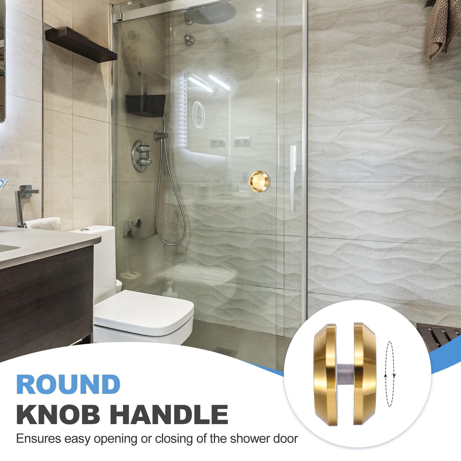 PATIKIL Round Sliding Glass Door Handle - Image 4