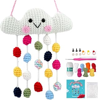 Cloud Crochet Kit for Beginners – Cute DIY Wall Decoration & Nursery R...