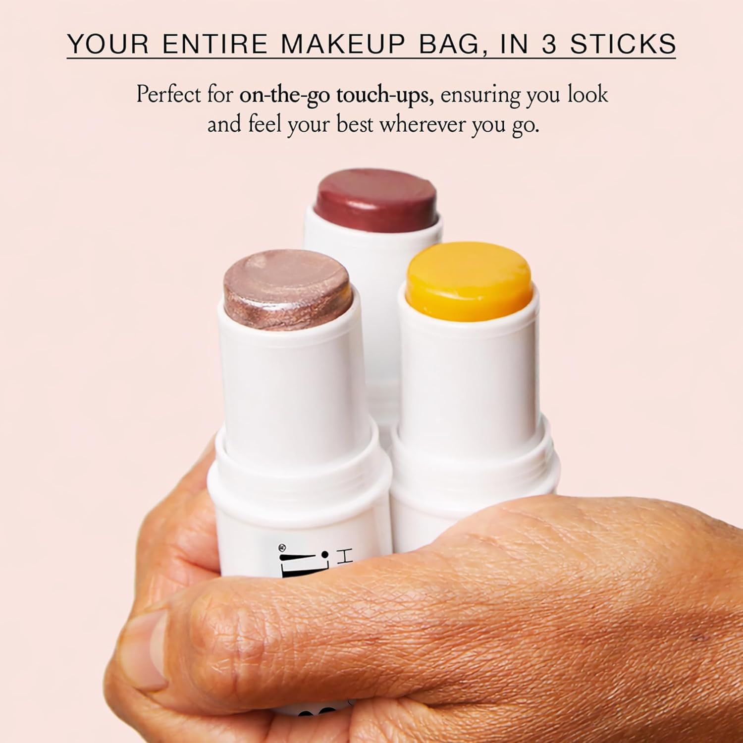 Boomstick Trio ® Color 3 Pack Cream Blush Makeup, Color Blush Stick, Highlighter Stick & Moisturizer for Cheeks, Eyes & Lips, Blendable Vegan Boom Sticks by Cindy Joseph for Older Women, BOOM Beauty