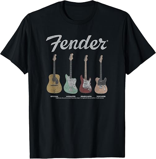 Fender Vintage Guitar Lineup T-Shirt Small