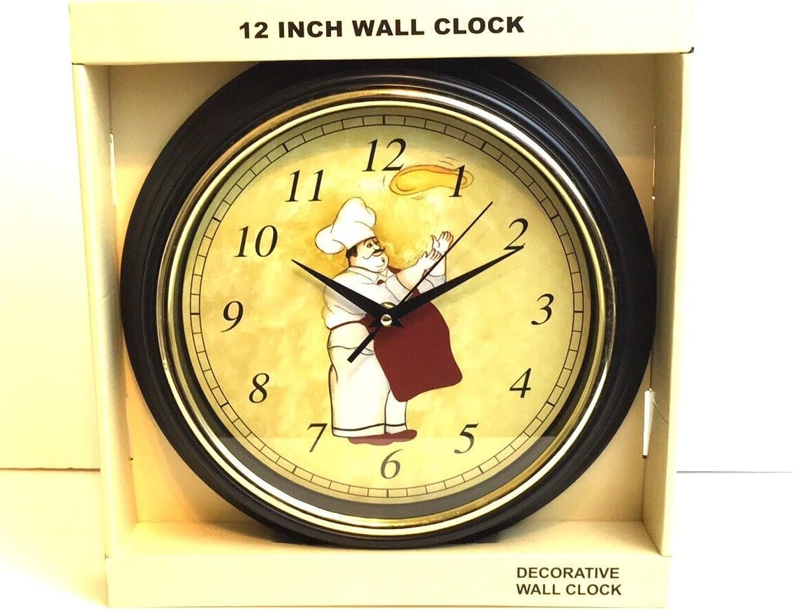 Decorative Italian Fat Chef 12" Wall Clock