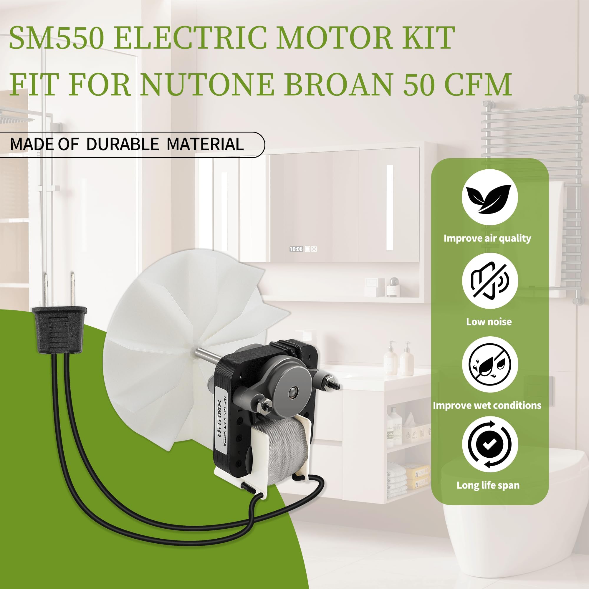 Bathroom Fan Motor Replacement - Universal Kit -3 Bathroom Fan Motor Replacement - Universal Kit -3
