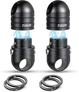 [TISUR] マグネットリリーサー キーホルダー 耐荷重20KG 両側ボタンロック 強力 磁石 分離型 クイックリリース おしゃれ 車 キーチェーン | キーリング付き, マグネットジョイント, 着脱式 マグネット カラビナ, 小型 360°回転 コネクタ, 片手操作, 紛失防止, 小物吊り下げ 落下防止, 携帯便利, 車 自転車 バイク 家 鍵