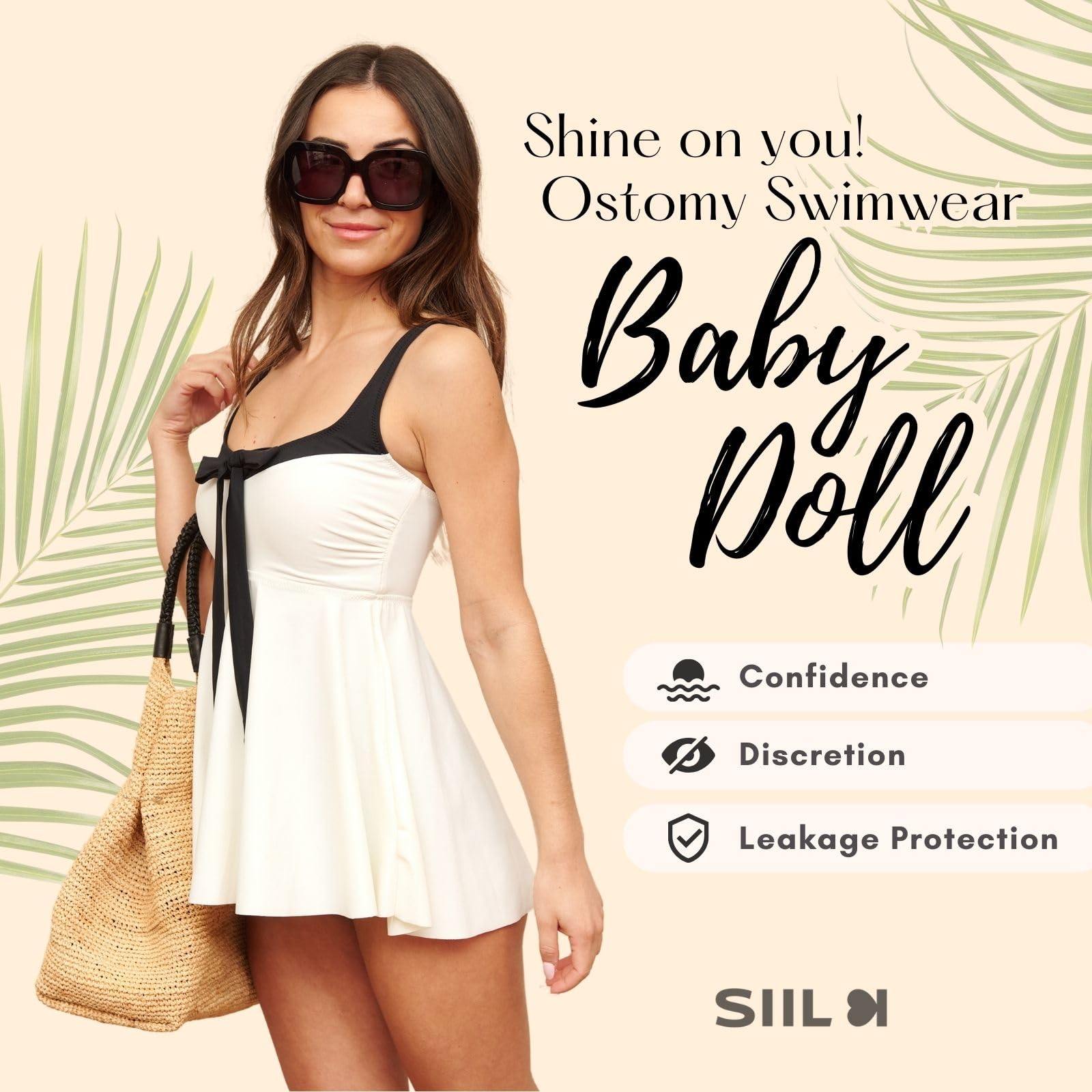 SIIL Ostomy Swimwear for women, Ostomy Bag Covers for Women for Colostomy, Illeostomy, Urostomy for All Ostomy Supplies (XS)