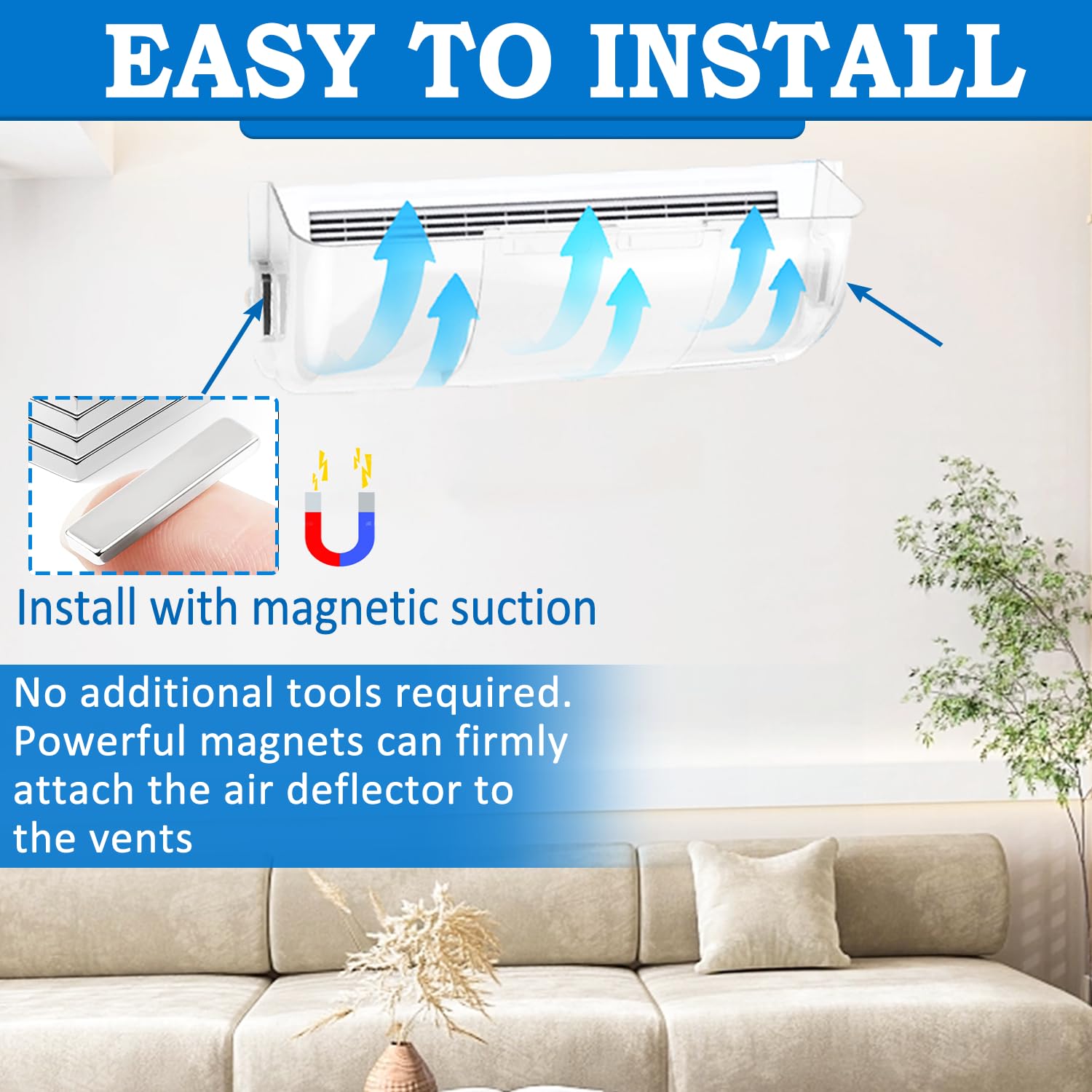 Binazon Heating & Air Vent Deflector For Vents, Sidewall