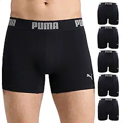 Kit 5 Cuecas Boxer Puma Sem Costura Microfibra Performance Elástico 40MM Masculino Adulto
