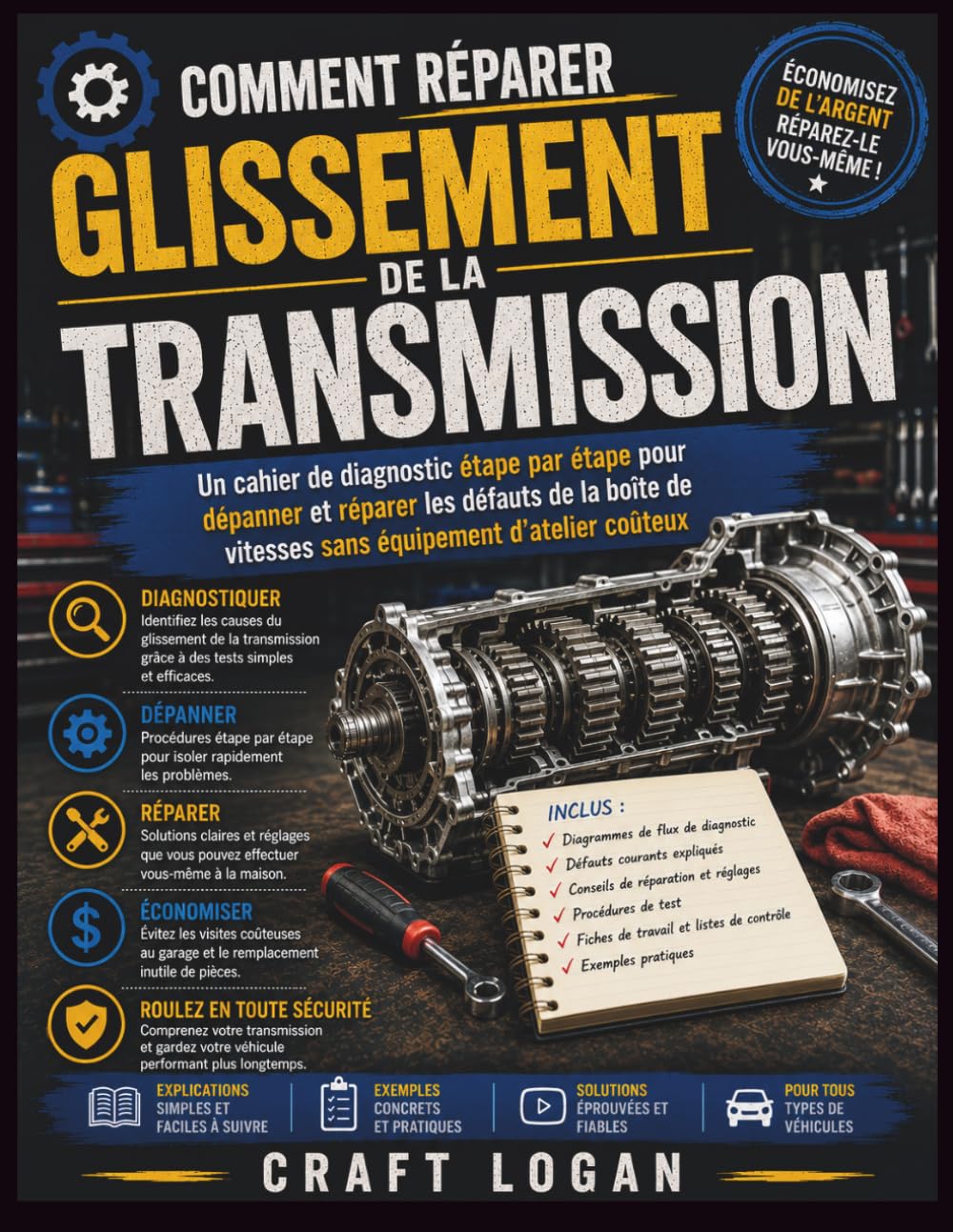 Comment réparer Glissement de la transmission: Un cahier de diagnostic étape par étape pour dépanner et réparer les défauts de la boîte de vitesses sans équipement d'atelier coûteux