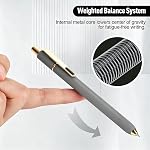 Gel Pens, 0.5mm Quick Dry Black Ink Pens Fine Point Smooth Writing Pens, Retractable Pens for Journaling Note Taking,Gift for Women (Black White Grey-12p)