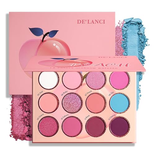 BEUSELF Pink Eyeshadow Palette 12 Colors Peach Matte Shimmer