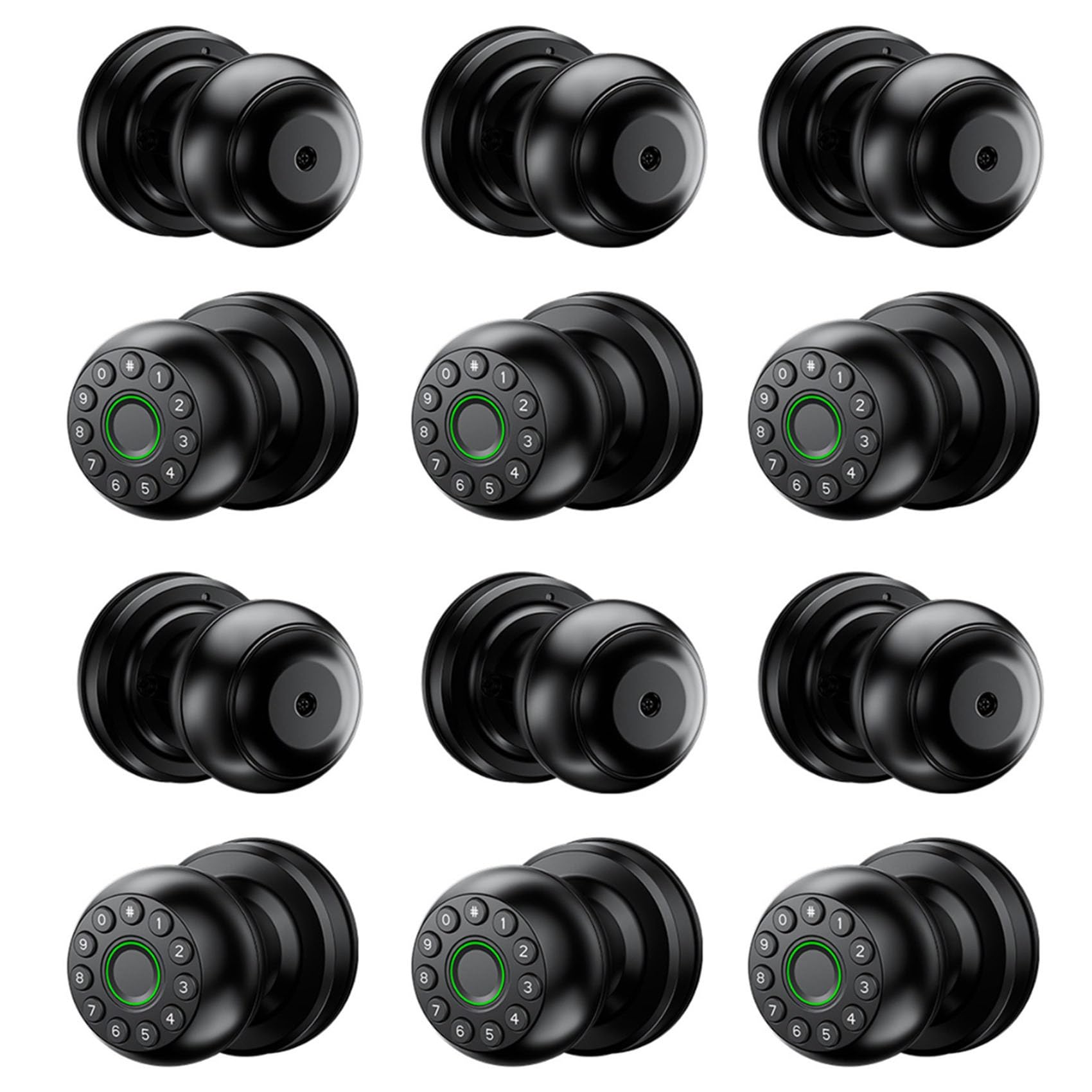 Jnchdghwa 6X Smart Password Lock Fingerprint Door Lock App Remote Control Passcode Unlock Electronic Touchscreen Keypad Indoor