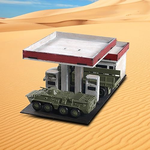 Miniatura 6 de 172 164 Kits de modelos de construcción, desmontaje rompecabezas 3D pintura de bricolaje, escena de arquitectura de gasolinera para accesorios de