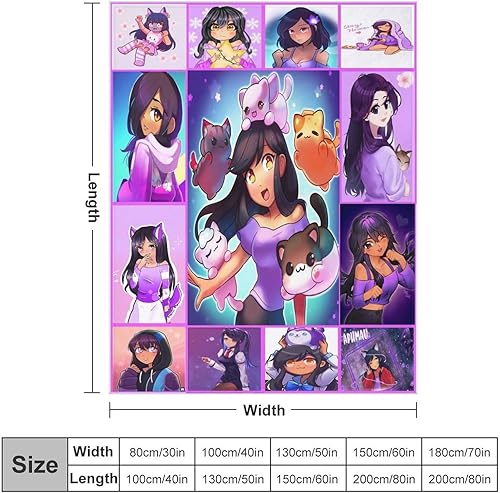 Miniatura 6 de Lindas mantas para niños, manta de franela suave, cálida para siesta, manta de sofá de dibujos animados para niños, niñas y adultos, 50 x 60 pulgadas