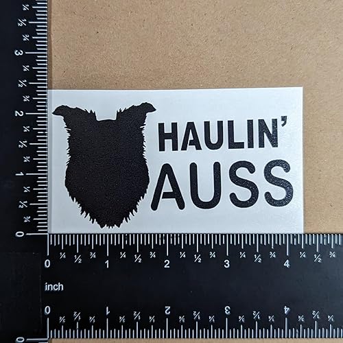 Miniatura 6 de Paquete de 4 calcomanías de pastor australiano Haulin' Auss, latido del corazón australiano, corazón de pastor australiano, calcomanías detalladas