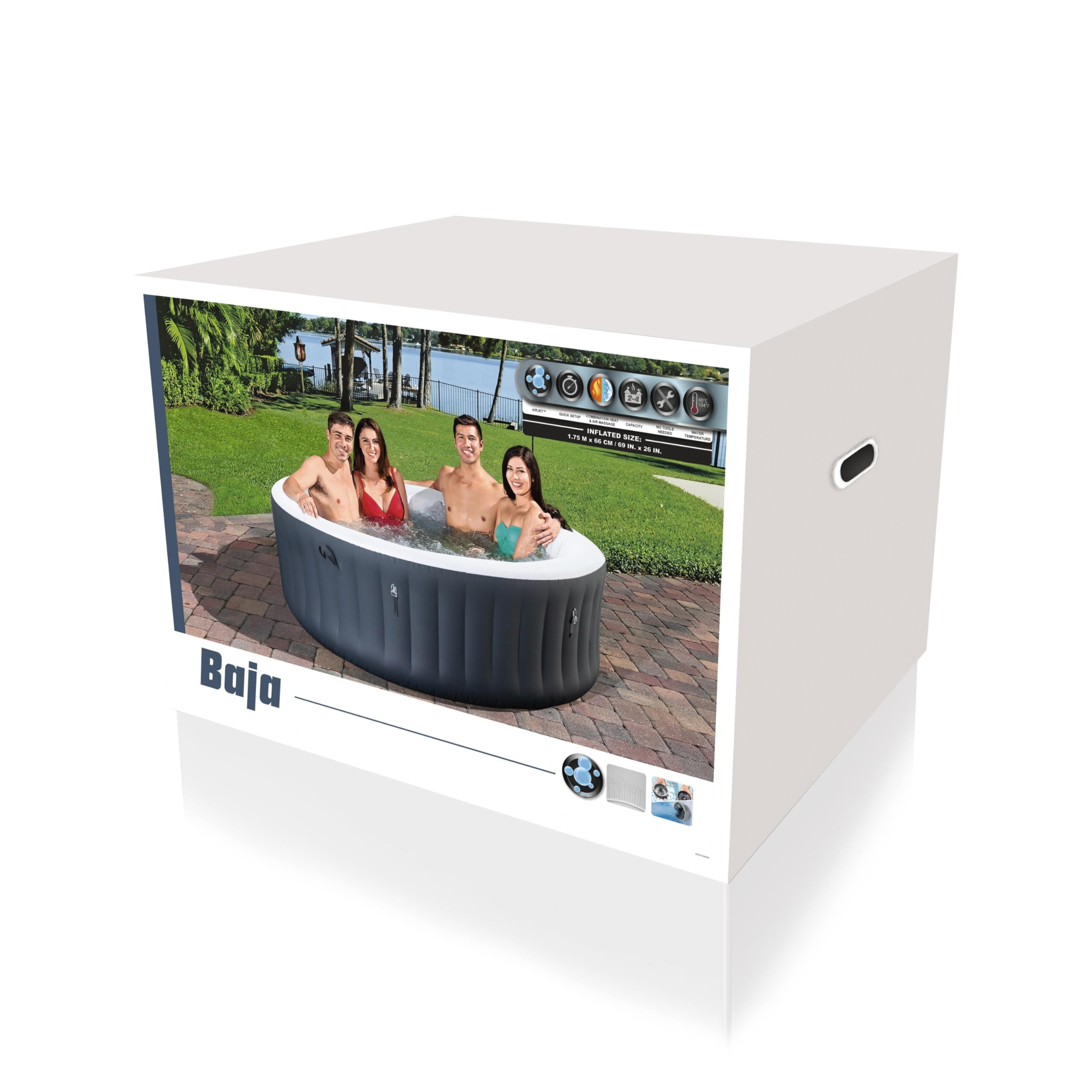 BESTWAY Spa gonflable rond Lay-Z-Spa? BAJA - 2 a 4 personnes - 175 x 66 cm