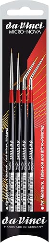 da Vinci Micro-NOVA 4 Pinceles 4275 para modelado y pintura en miniatura una pieza cada una Serie 170 Tamaños 200, 100 y 175 Tamaños 150, 50