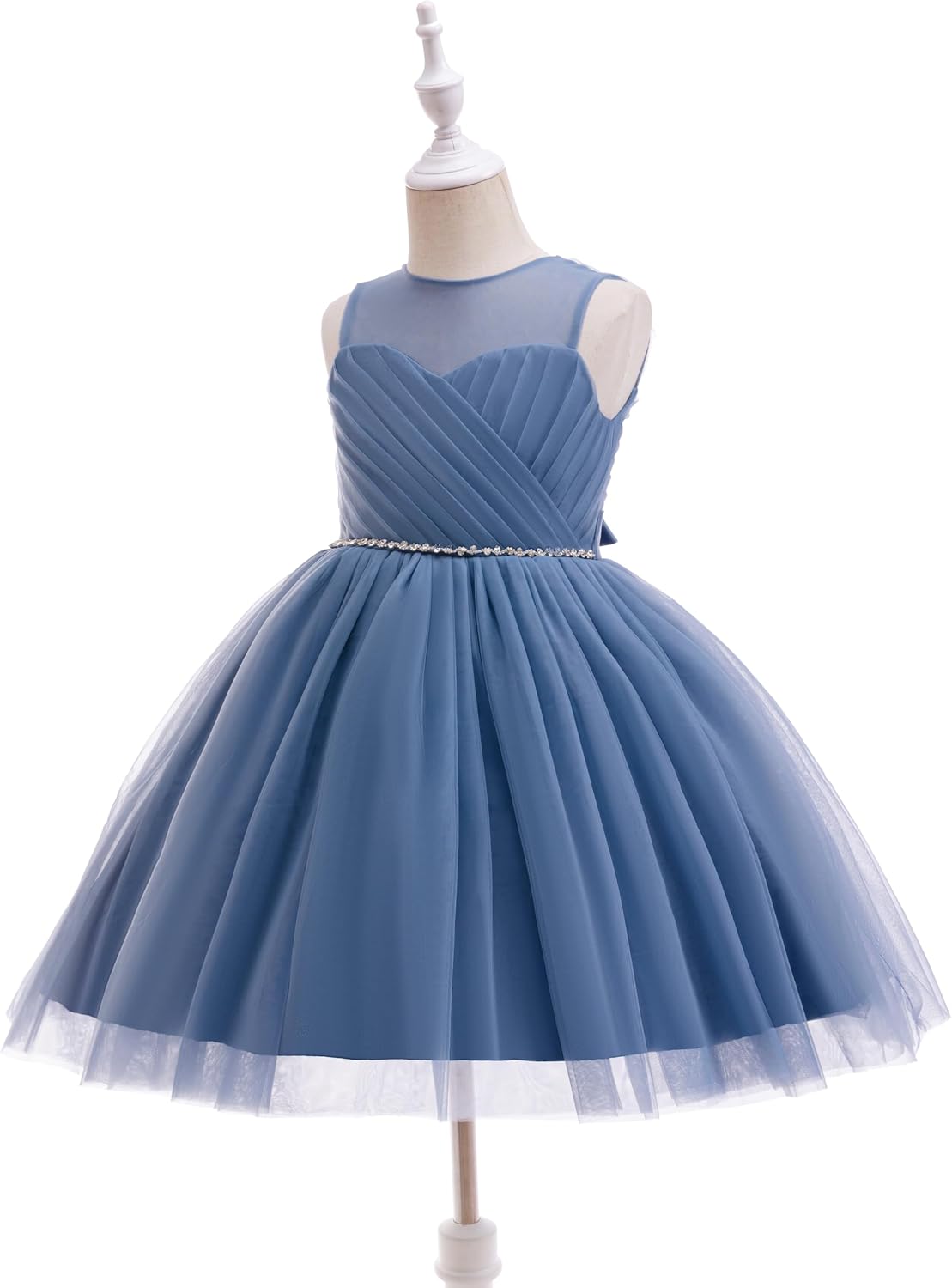 Glamulice Flower Girls Vintage Tulle Tutu Dress A Line Little/Big Girl Wedding Birthday Formal Party Dresses