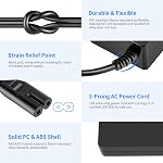 Neewer Photographie AC 110V à DC 15V 2.0mm X 5.5mm Adaptateur d'alimentation avec câble d'énergie 4.8A Alimentation électrique de sortie pour la lumière de l'anneau de Studio Photo (noir)