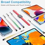 Bopomofo Stylus(5 Pcs),2-in-1 Stylus stylo pour écran tactile,Universal Styles Haute Sensibilité,Métal Barrel Disc & Conseil en caoutchouc, pas de charge, convient pour les tablettes Nintendo Switch/iPhone/ipad/Android