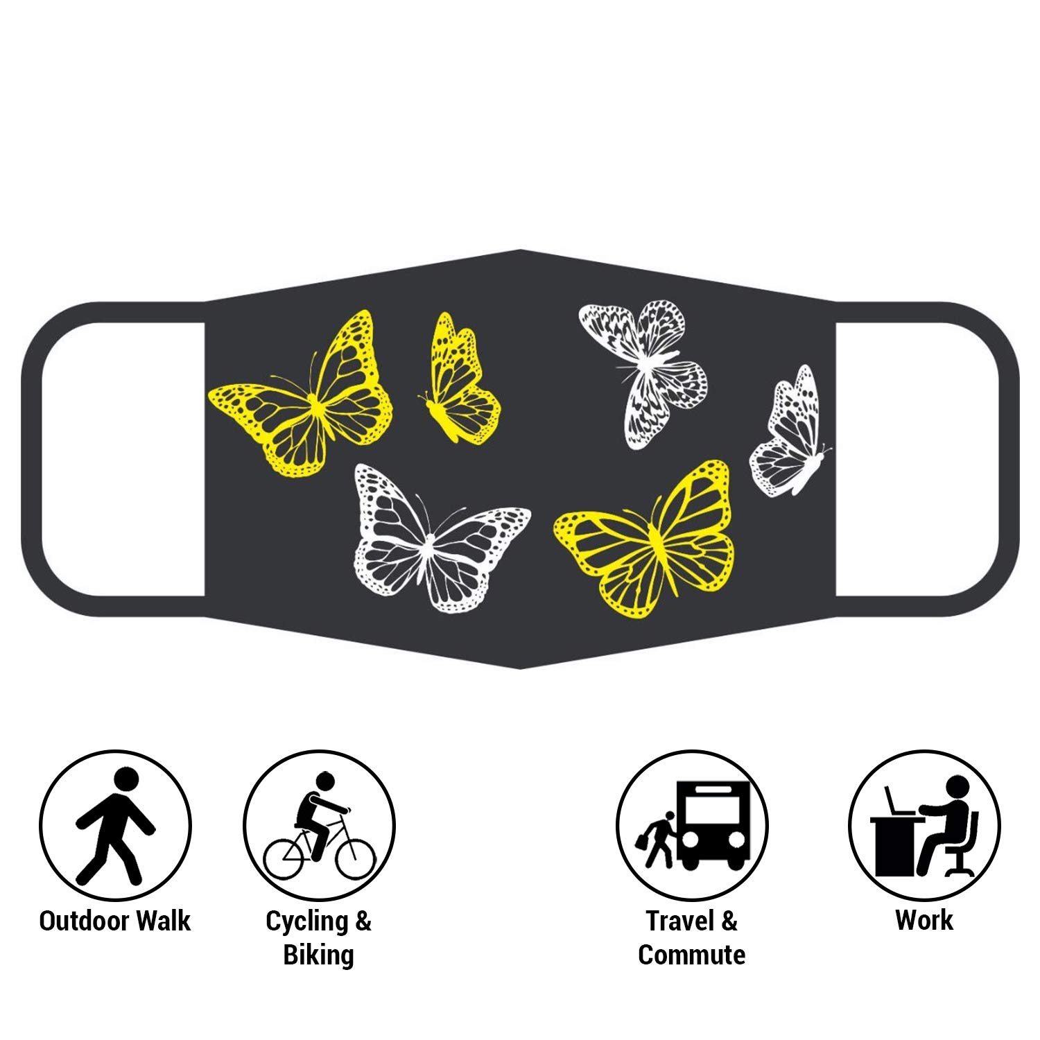ORILEY Reusable Cotton Face Mask Washable Breathable Protective Stylish Nose Mouth Cover for Men & Women (PACK -10, DESIGN - 10) 2