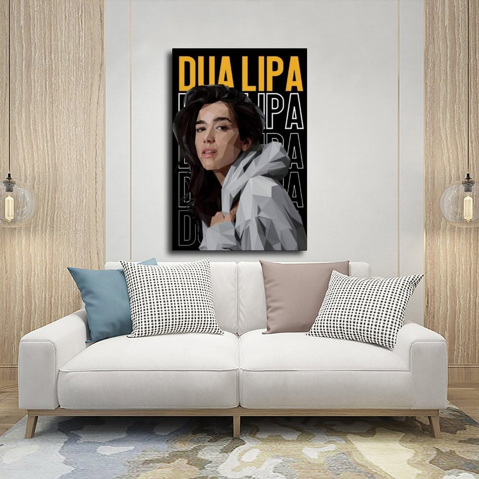 Poster Sur Toile Dua Lipa - Décoration Murale Chambre 20x30 Cm - Style Sans Cadre - Artiste Pop - 4