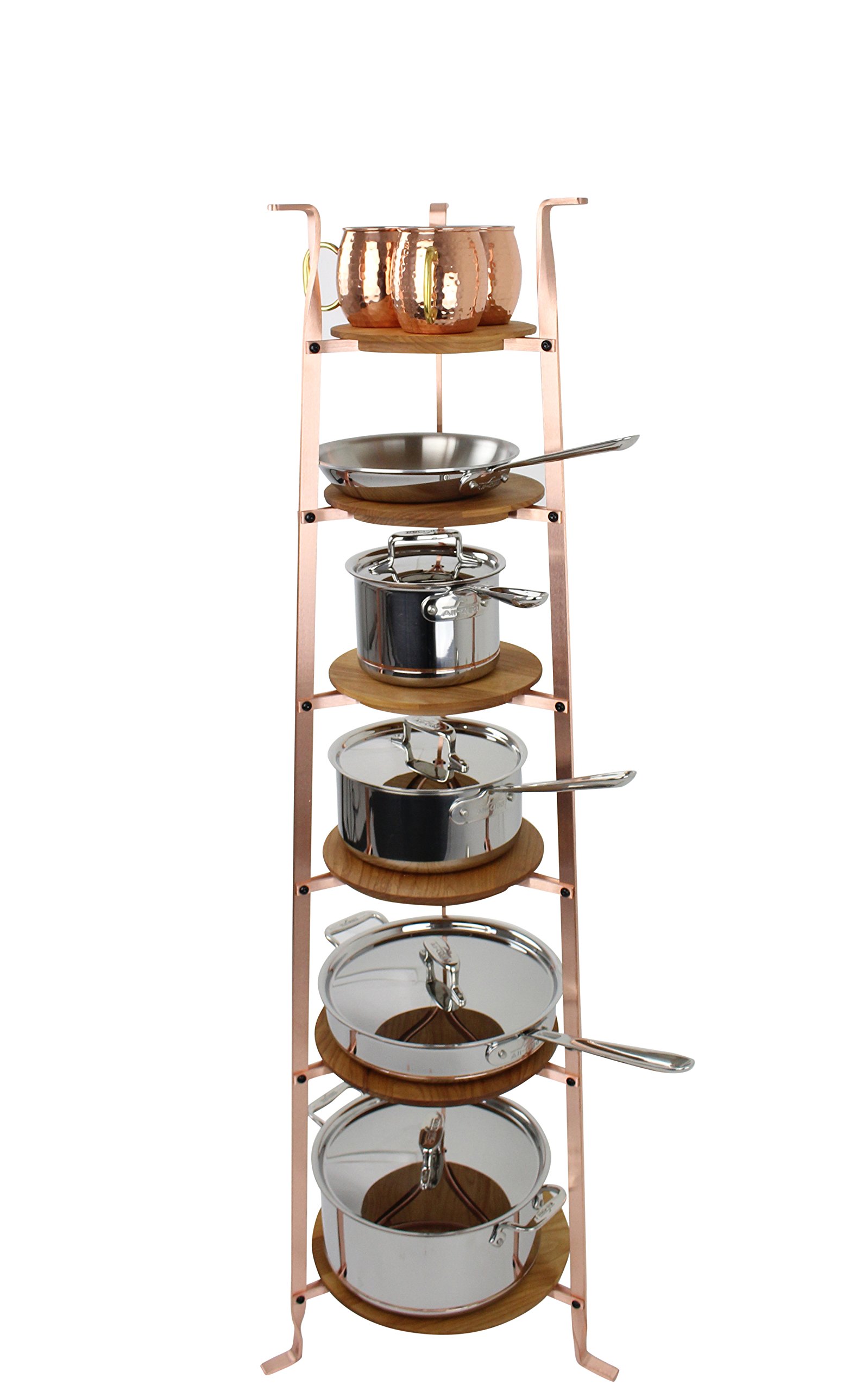 Enclume CWS6 SCP 6 Tier Gourmet Cookware Stand, Brushed Copper
