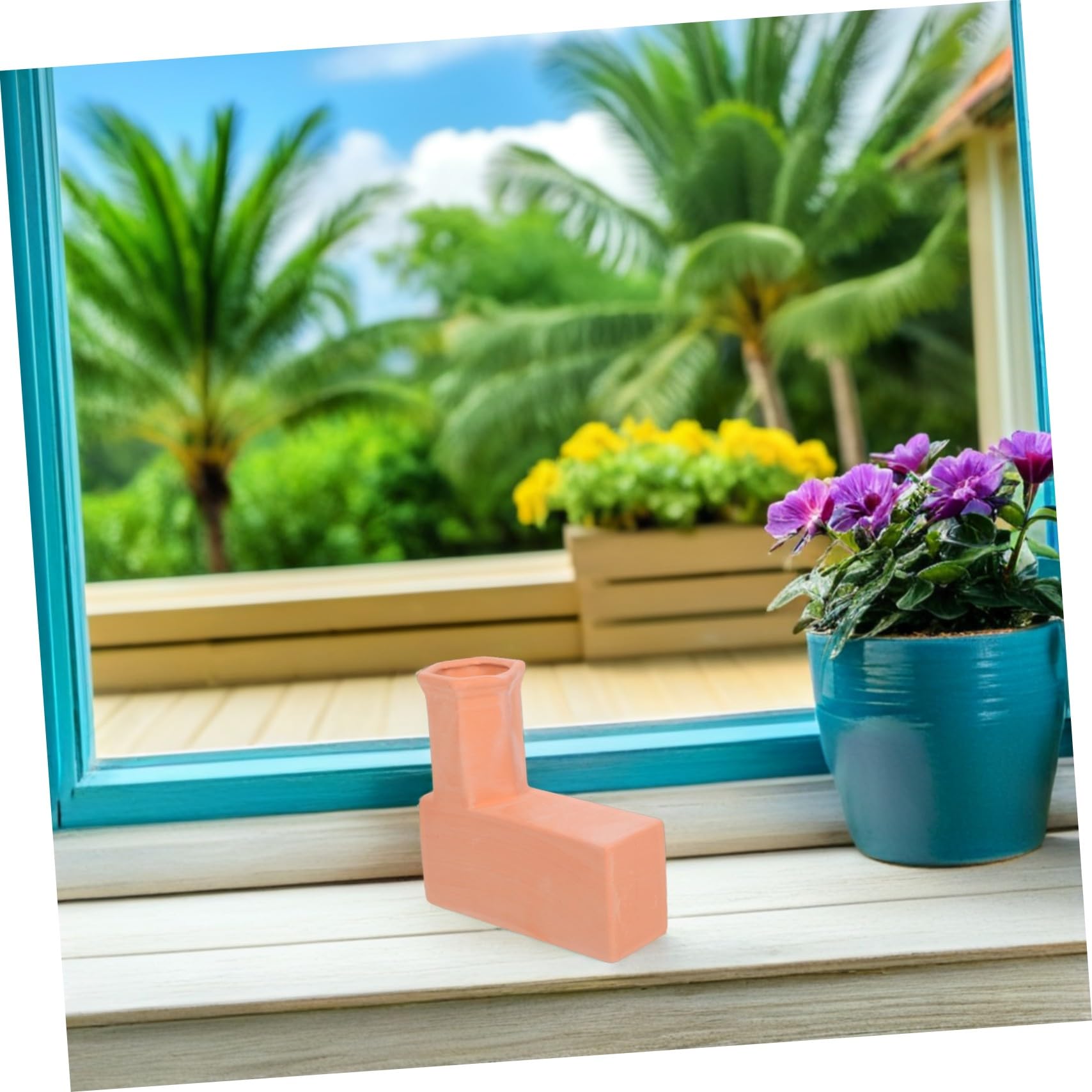Hemobllo Punte di Irrigazione Automatica in Terracotta Marrone per Piante | Controllo Preciso Dell'acqua, Tecnologia al Livello Radice, Mantengono L'umidità del Suolo Durante Viaggi Lunghi